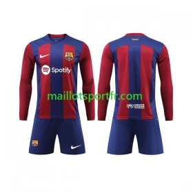 Maillot de Foot FC Barcelone Enfant Domicile 2023/24 ML